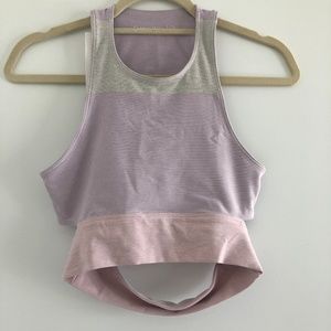 NWT OUTDOOR VOICES Tri-tone Slashback Crop